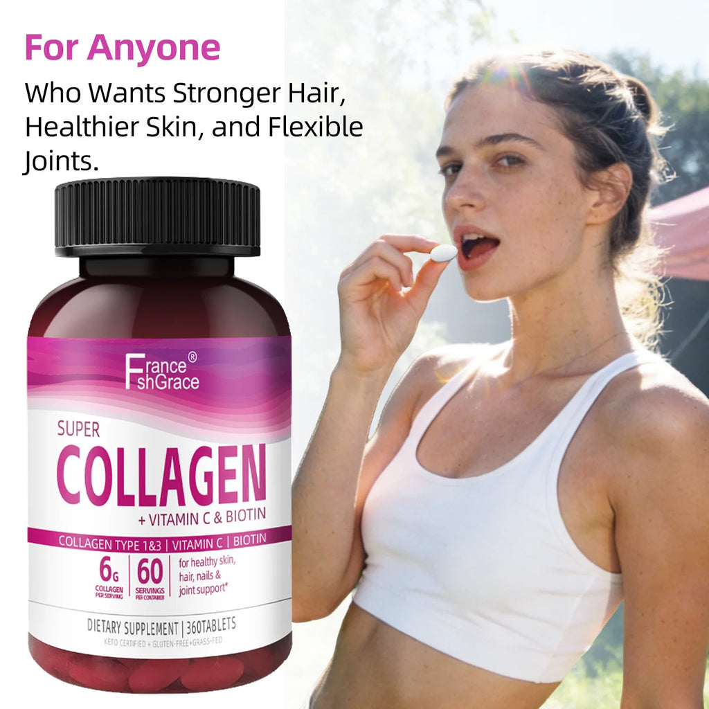 Hydrolyzed Collagen Peptides & Biotin Tablets (360 Count)