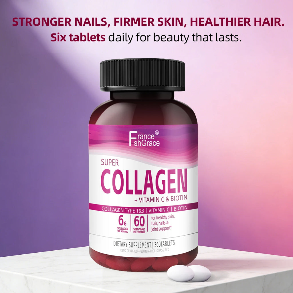 Hydrolyzed Collagen Peptides & Biotin Tablets (360 Count)