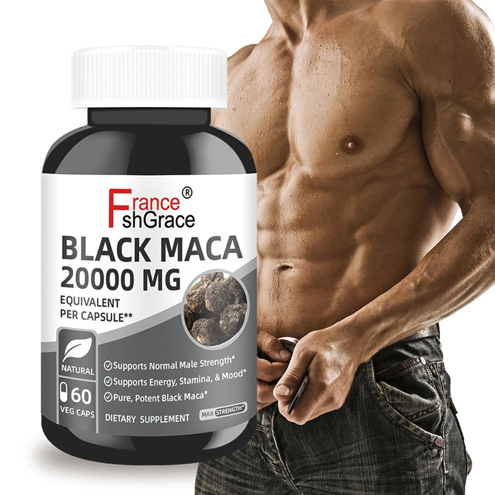 Shecome Black Maca Root Capsules for Men (20,000mg)