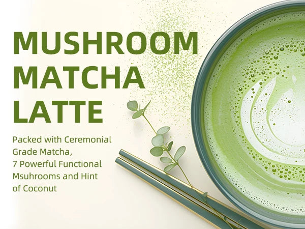7 Mushroom Matcha Latte Powder Mix (10 Sachets)