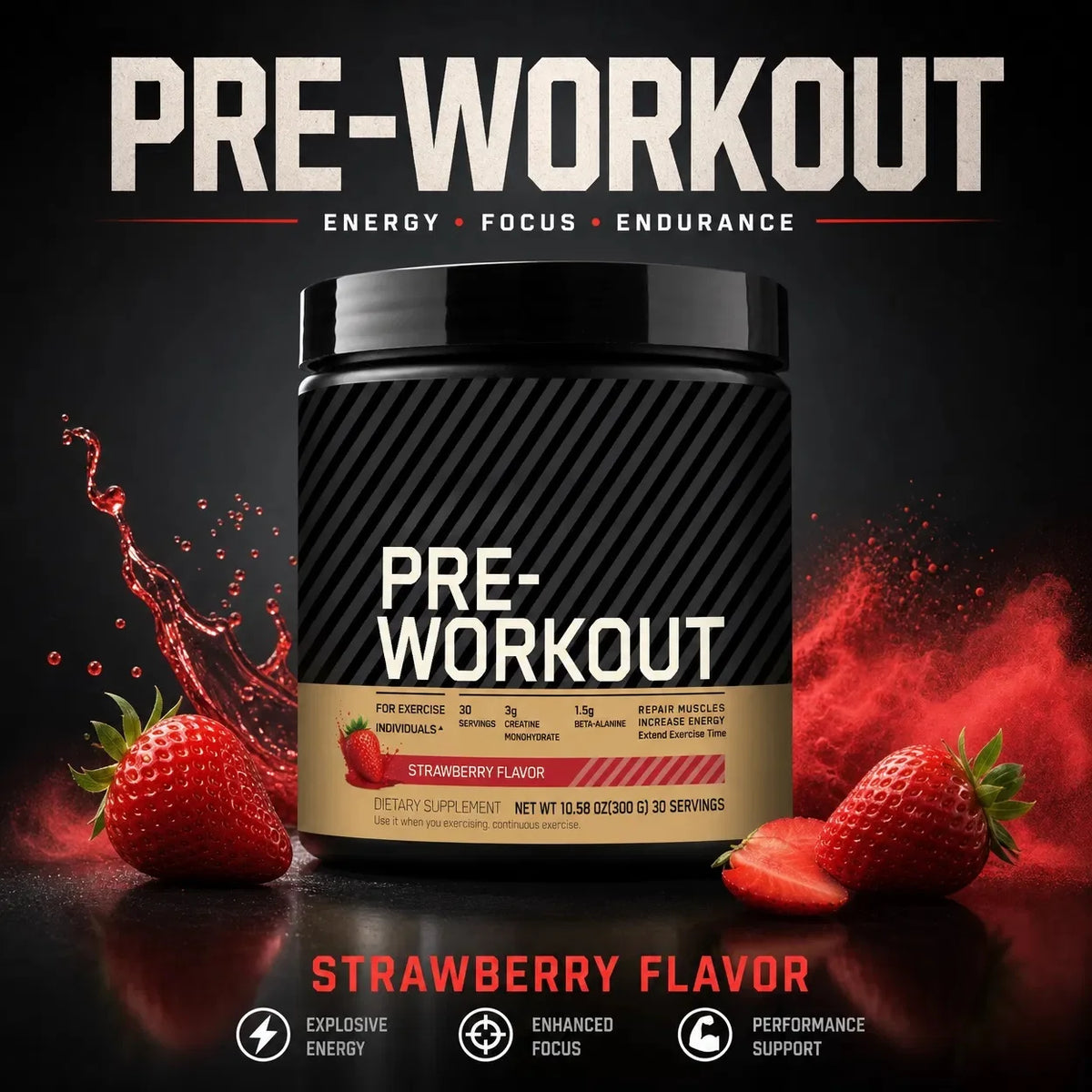 Creatine Pre-Workout Energy Powder