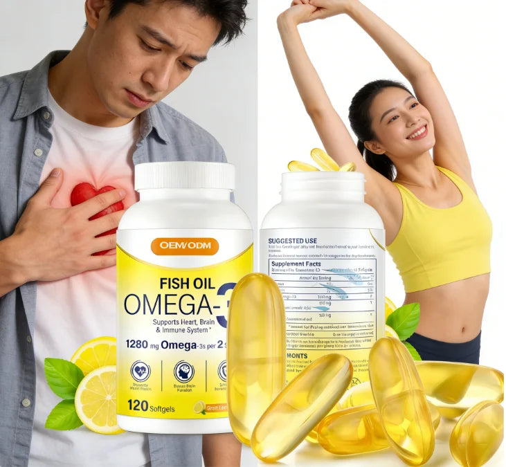 Omega-3 Fish Oil 1280mg Lemon Softgels