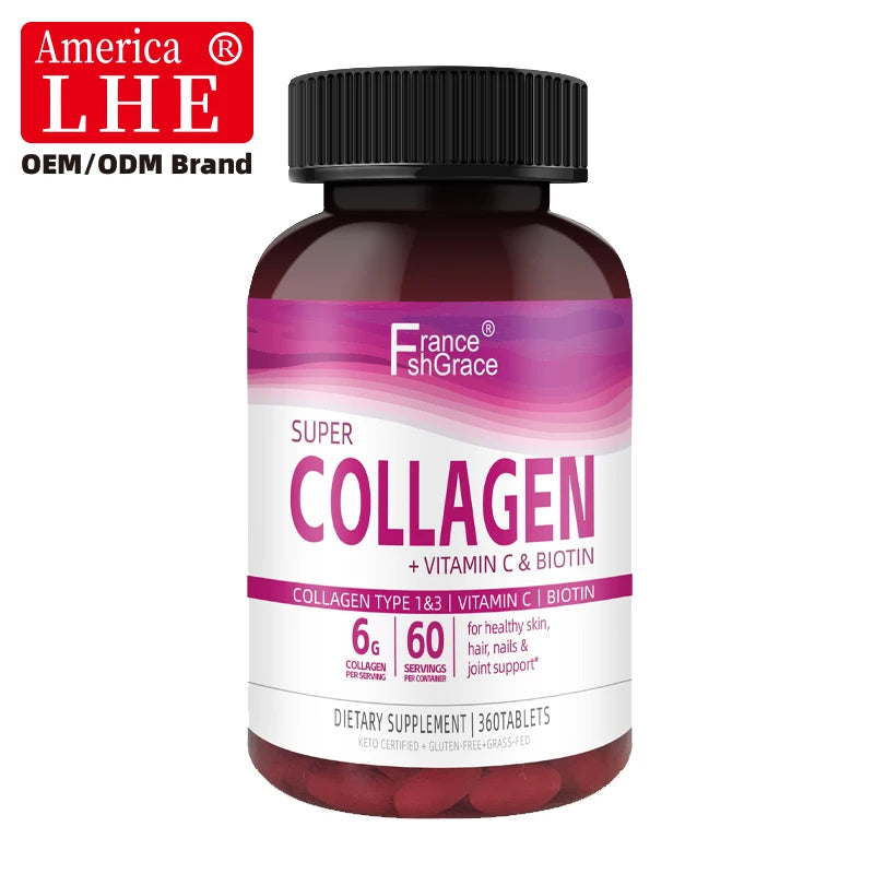 Hydrolyzed Collagen Peptides & Biotin Tablets (360 Count)