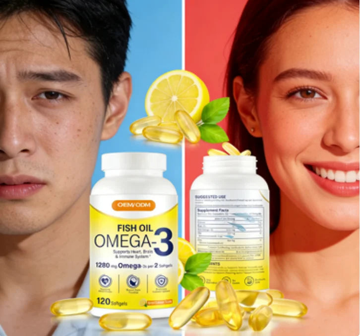 Omega-3 Fish Oil 1280mg Lemon Softgels