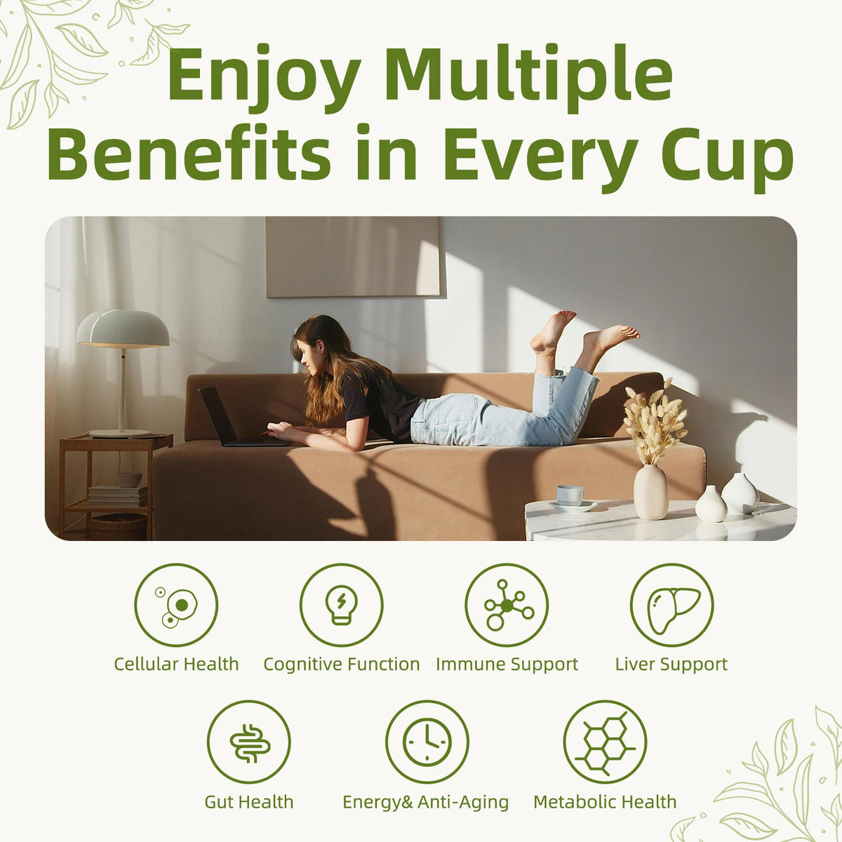 7 Mushroom Matcha Latte Powder Mix (10 Sachets)