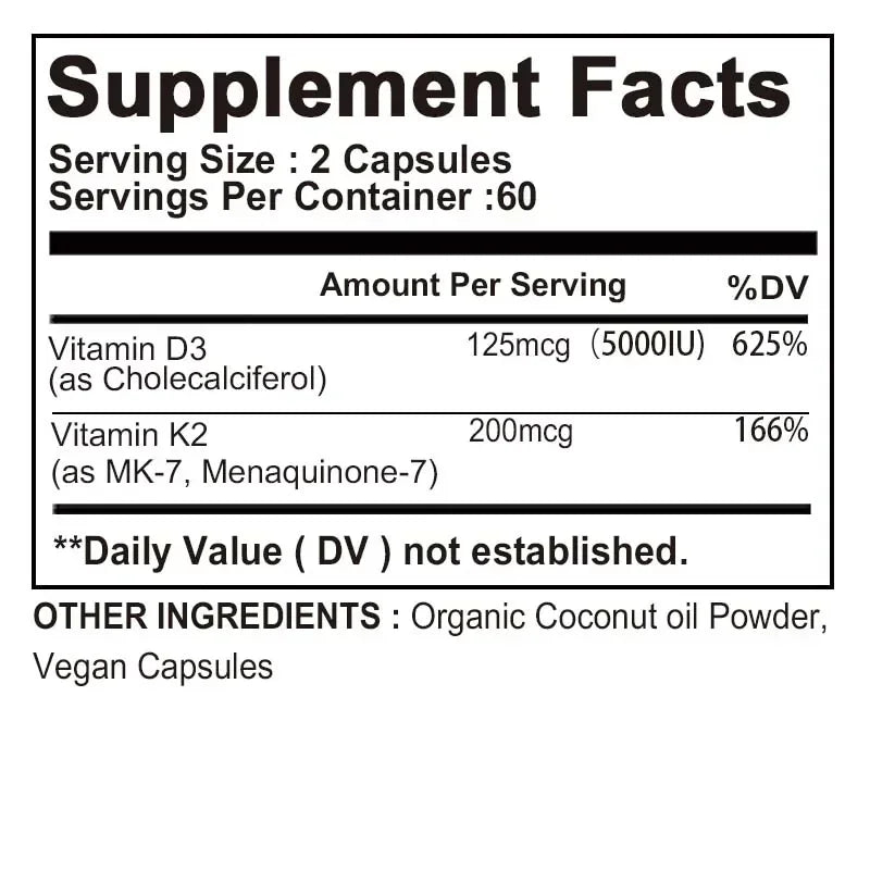 Vitamin D3 + K2 Supplement